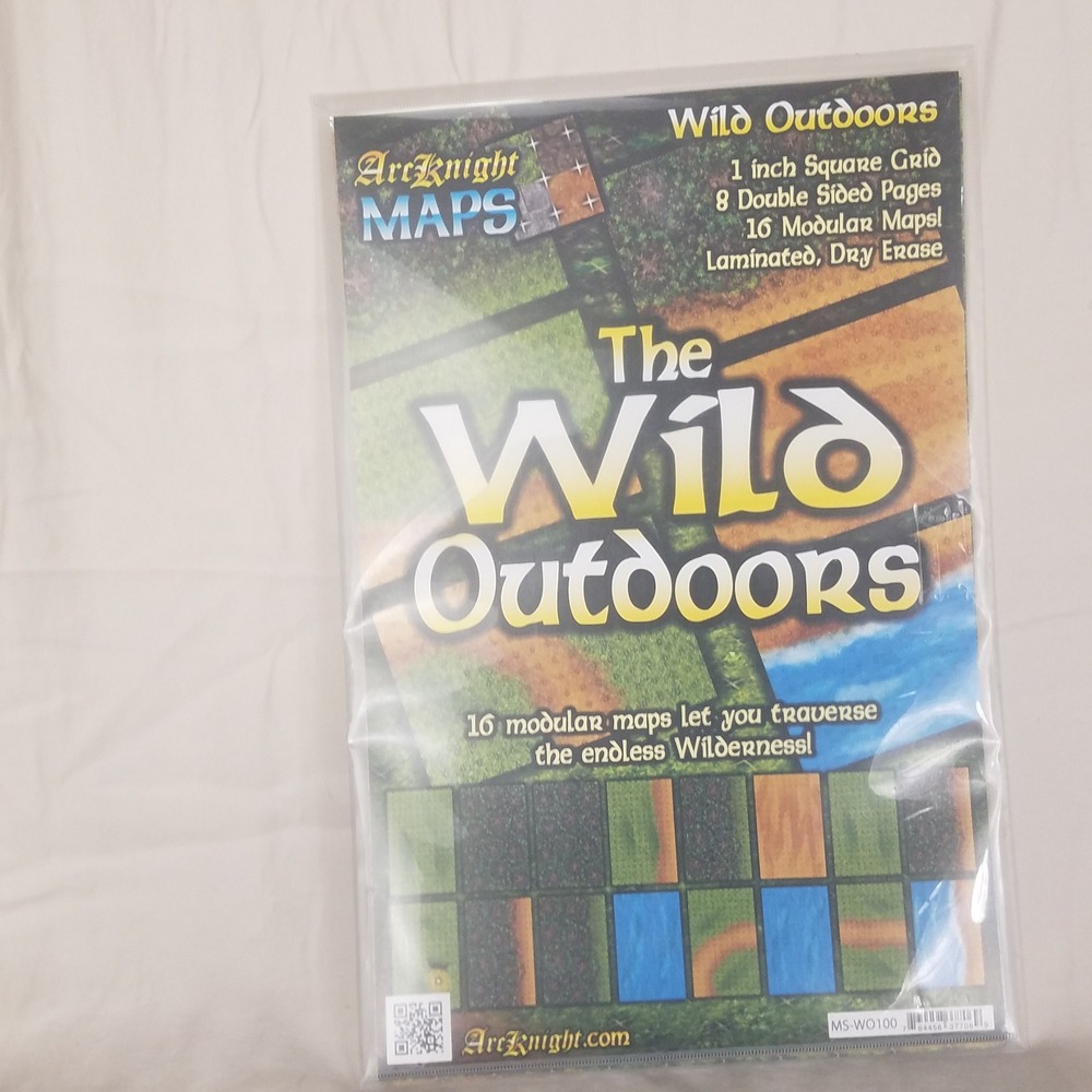 ArcKnight Maps The Wild Outdoors 16 Modular Maps MS-WO100‎ Laminated Dry Erase